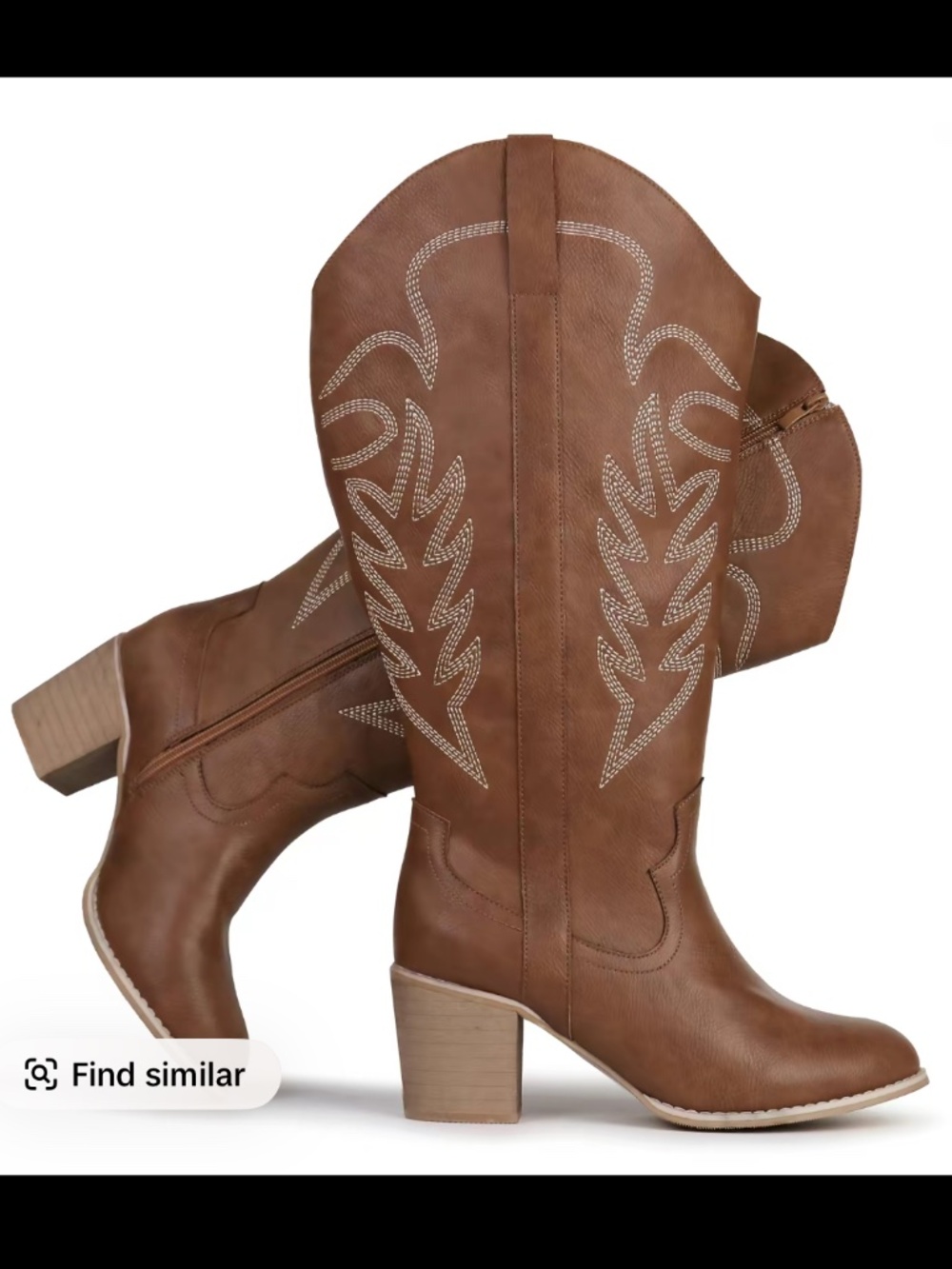 ChicBloom Extra Wide Calf Cowboy Boots